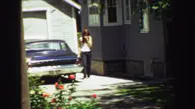 Vancouver Bc Canada (1968): A Girl Is Walking On The Public Ground In The City Hi