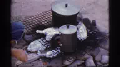 Cottonwood Arizona (1968): Cooking A Meal On A Makeshift Outdoor Fire Pit Made