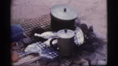 Cottonwood Arizona (1968): Cooking Dinner Over A Campfire After A Long Day Of