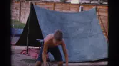 Cottonwood Arizona (1968): Young Boy Removes Dutch Oven From Fire Pit While