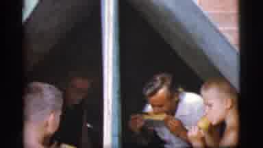 Cottonwood Arizona (1968): Family Of Two Young Boys Mom And Dad Sitting In A Small