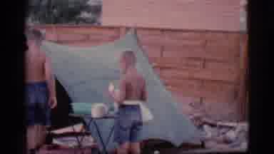 Cottonwood Arizona (1968): Two Boys In Backyard At Their Campsite
