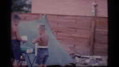 Cottonwood Arizona (1968): Two Young Boys Washing And Drying The Dishes While