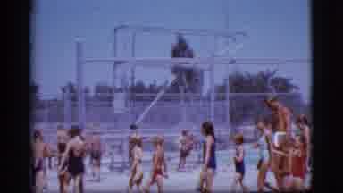 Cottonwood Arizona (1968): Several Children Go To The Pool On A Bright Sunny