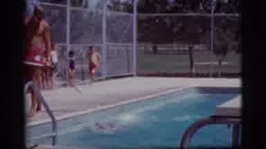 Cottonwood Arizona (1968): People Swim And Then Climb Out Of The Pool While A