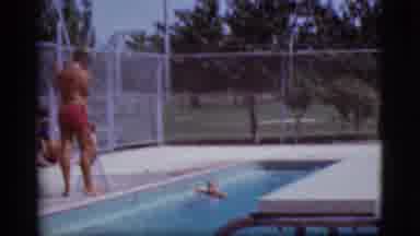 Cottonwood Arizona (1968): Family Enjoys The Day At The Pool On A Lovely Summer