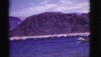 Arizona USA (1968): People Sailing Boats On Water With Mountains On The Back