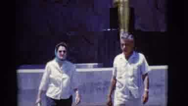 Arizona USA (1968): Old White Couple Walk Across The Street