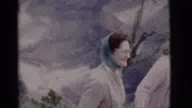 Arizona USA (1968): Women Mountain Trees Walking Waving Smiling Falling Goodbye