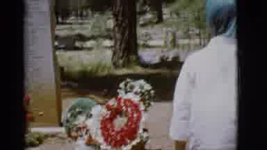 Arizona USA (1968): Woman Approaches Aircraft Accident Memorial At Grand Canyon