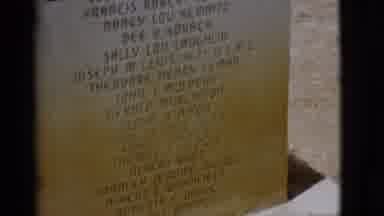 Arizona USA (1968): Rock With Names Engraved On It A Woman Walking Towards The