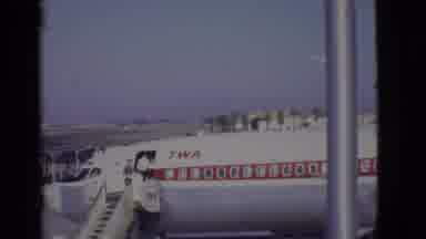 Arizona USA (1968): People Board White Commercial Aircraft Via Stairway 1960s