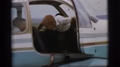 Flagstaff Arizona (1968): Two Young Boys Climb Out Of White And Baby Blue Civilian