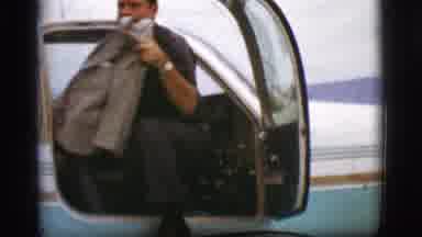Flagstaff Arizona (1968): Dad Steps Out Of The Car To Greet His Kids And Enjoy His