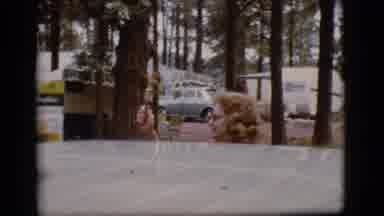 Flagstaff Arizona (1968): One Woman Hide Her Face From The Camera With A Bag As