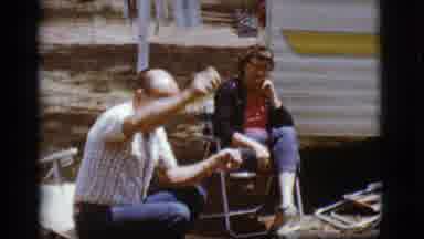 Flagstaff Arizona (1968): Elderly Couple Watching And Waving Friendly Neighbor As