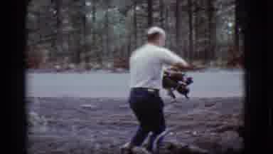 Flagstaff Arizona (1968): Man Is Walking Towards A Vehicle To Place An Item In The