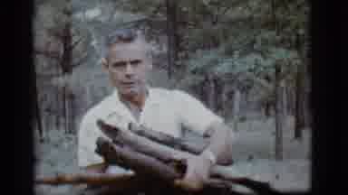 Flagstaff Arizona (1968): A Man Carrying Wood To Build