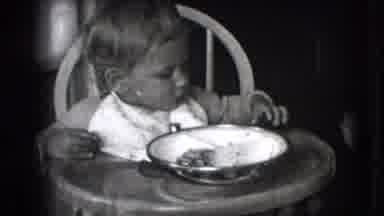 New Hampshire USA (1942): This Baby Threw This Food Right Out Of The Dish