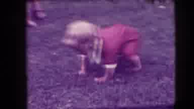 New Hampshire USA (1942): Little Girl Taking A Food Small Steps In The Grass