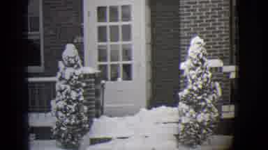 Buffalo New York (1944): Little Boy Waiting Patiently Inside Until He Comes Out To