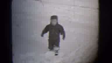 Buffalo New York (1944): Children In Warm Clothing Trying To Walk Through Deep