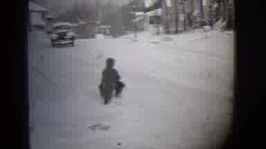 Buffalo New York (1944): Brothers Playing In Snow