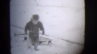 Buffalo New York (1944): A Little Child Walking Around Outside During The Snow And