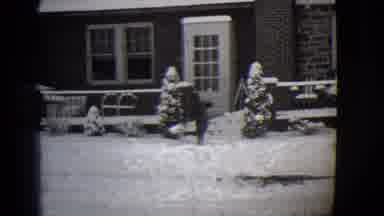 Buffalo New York (1944): Little Kid Shoveling Snow From His Driveway