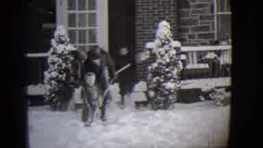 Buffalo New York (1944): People Playing Outdoors In The Snow Wearing Hats Coats