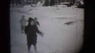 Buffalo New York (1944): The Three Boys Are Running In The Snow