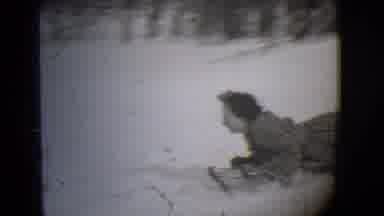 Buffalo New York (1944): Black And White Flickering Old Movie With A Lady In A