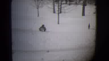 Buffalo New York (1944): Kids Out Playing In Snow In Park Sledding Down Snow