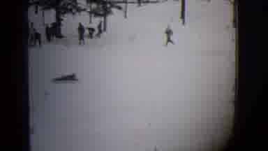 Buffalo New York (1944): People Running Around In The Snow In Wintertime Having