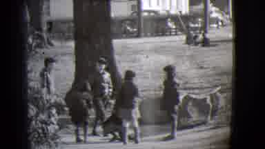 Buffalo New York (1944): An Older Boy Fights A Smaller Boy In A Park And Throws