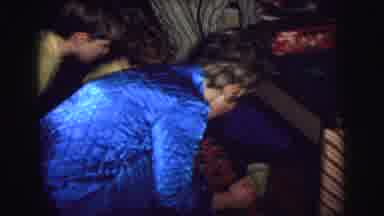 Lynbrook New York USA (1976): Four Children Open Presents Under The Tree On