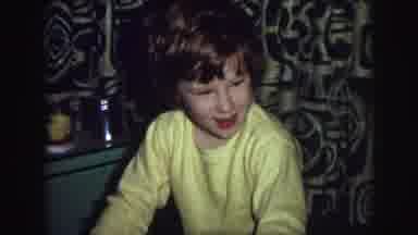 Lynbrook New York USA (1976): Boy On His New Bike Still Inside His Home To Receive