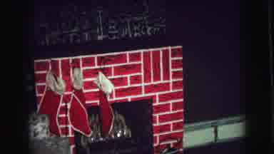 Lynbrook New York USA (1976): A Kid In Pyjamas Runs Towards A Red Fireplace To