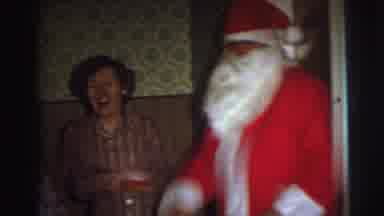 East Lansing Michigan (1972): Santa Hugging Women And Waving To Everyone