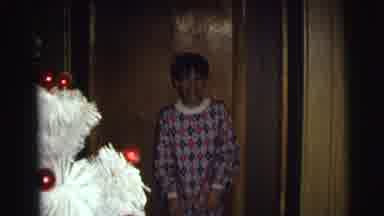 East Lansing Michigan (1972): Little Boy Backs Through A Door On Christmas Day