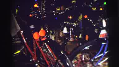 East Lansing Michigan (1972): View Of Blue And Red Bicycles Under Trimmed