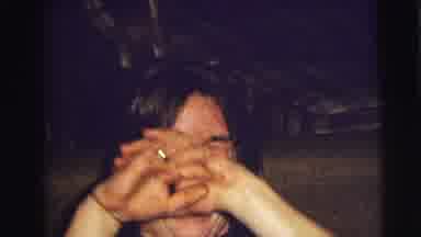 East Lansing Michigan (1972): Person Hiding Their Face From The Flash Of The