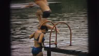 Superior Wisconsin (1973): Man And Woman Go Swimming In The Lake And Man Jumps