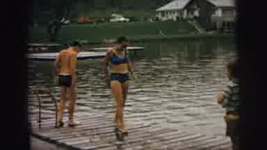 Superior Wisconsin (1973): The Male And Female Are Getting Ready To Go Swimming In