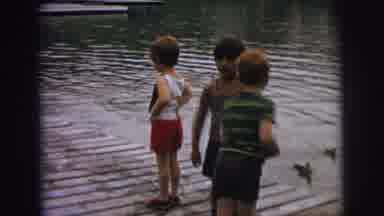 Superior Wisconsin (1973): Kids Playing By Pond With Ducks