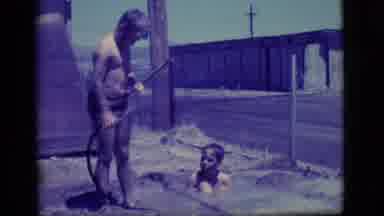 Ely Nevada (1968): Kids Playing In Small Dirt Pond