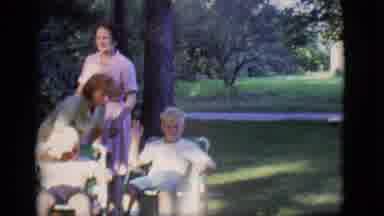 Des Moines Iowa (1966): Family With Children Sitting In Chairs