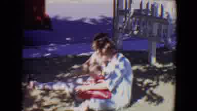 Evansville Indiana USA (1967): Generations Sitting In The Park Grandmother Mother