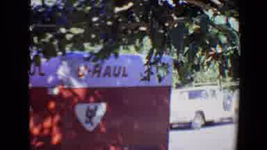 Evansville Indiana USA (1967): Family All Sitting Out On The Lawn Beside A U-Haul