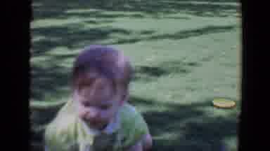 Evansville Indiana USA (1967): Old Home Video Of A Toddler Crawling Towards The